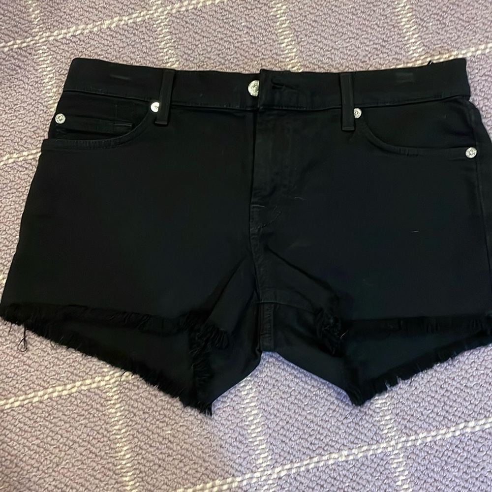 7 For All Mankind black Jean short
